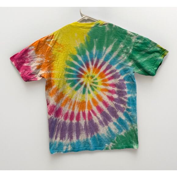 Grateful Dead Liquid Blue Shirt Men's L Multicolor Tee Tie Dye Band Skull Roses - Picture 4 of 5